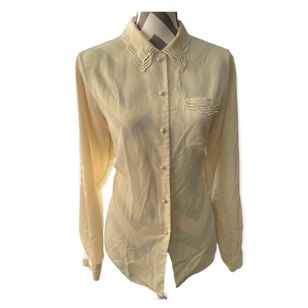 Yellow Button Down Blouse